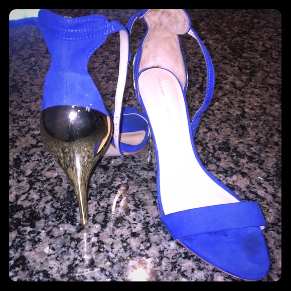 royal blue ankle strap heels